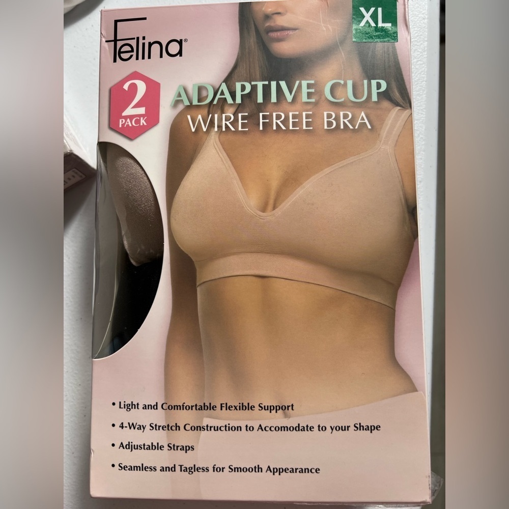Felina Women's Adaptive Cup Wire Free‎ Bra, 2-pack - Picture 6 of 9